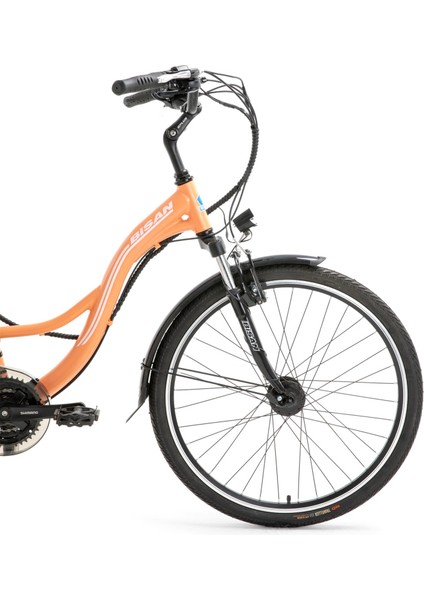 Florida Elektrikli Bisiklet 43 cm V 26 Jant 21 Vites Mercan Beyaz fiyatları