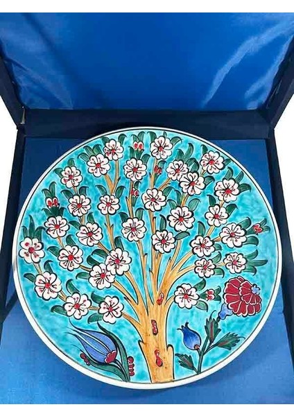 Yeni Ev Hediyesi - Bolluğun Simgesi Hayat Ağacı Motifli Iznik Çini Tabak