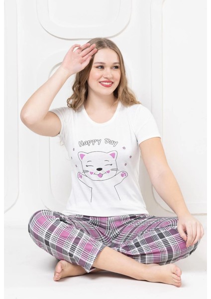 Ekose Desen Kadın Pijama Takımı fırsatları