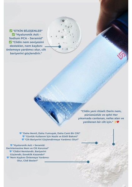 Yüz Temizleme Jeli 200 ml Hafif Jel Formül Hyaluronik Asitli Kore Formüllü Cilt Bakımı