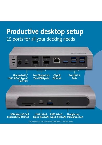SD5600T 14'ü 1 Arada Thunderbolt 3 Bağlantı Istasyonu indirimleri
