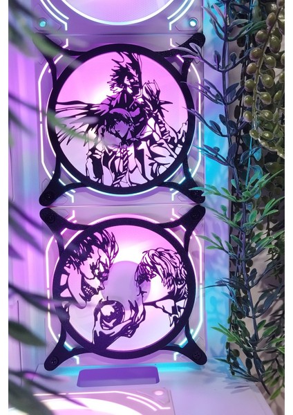 Death Note 120X120 mm Siyah Çerçeveli Pc Aksesuarı, Masaüstü Bilgisayar Ikili Fan Kapağı