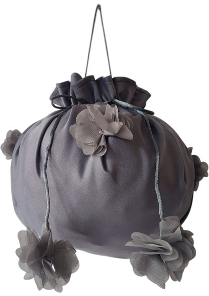 Gelin Kına Takı Kesesi,takı Çantası,koyu Gri Renk Gelin Takı Kesesi indirimleri