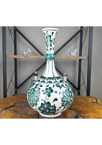 Hayırlı Olsun Hediyesi Lotus Motifli Iznik Çini Vazo