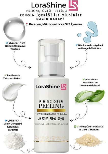 Pirinç Özlü Peeling 100 ml Cilt Aydınlatıcı ve Arındırıcı Jel Kore Formüllü Yüz Peelingi