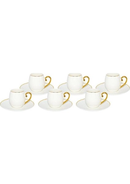 Pure - 6 Kişilik Kahve Fincan Takımı Ellipse