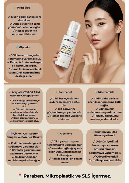 Pirinç Özlü Peeling 100 ml Cilt Aydınlatıcı ve Arındırıcı Jel Kore Formüllü Yüz Peelingi