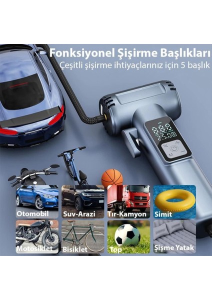 4in1 Çok Fonksiyonlu Araç Lastik Şişirme Pompası, Cam Kırıcı, Kemer Kesici, LED Işıklı,şarjlı Pompa fiyatları