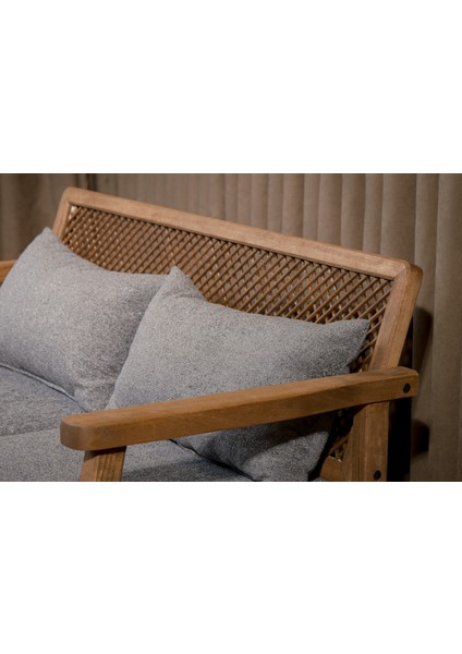 Merlin Hazeranlı Açık Ceviz Ahşap Teddy Kumaş Ikili Kanepe (Sütlü Kahve-Krem, Gri, Beyaz, Hardal) modelleri