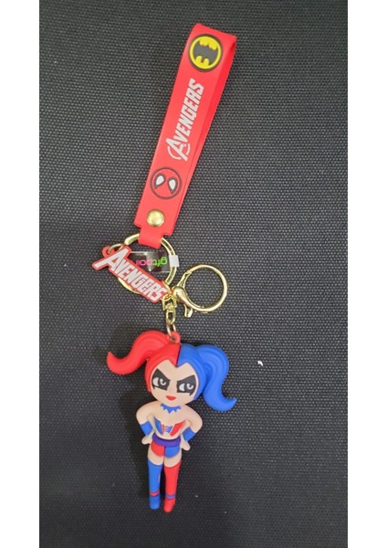 Anahtarlık Hediyelik Silikon Çanta Aksesuarı Harley Quinn Marvel Avengers 1 Adet