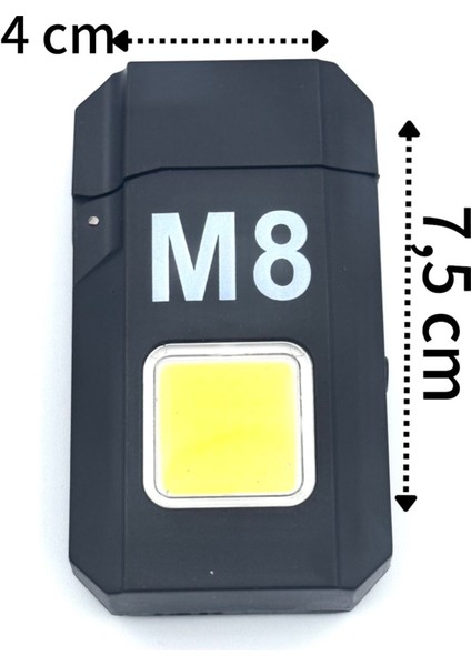 Elektrikli Çakmak Gazsız USB Şarjlı El Feneri