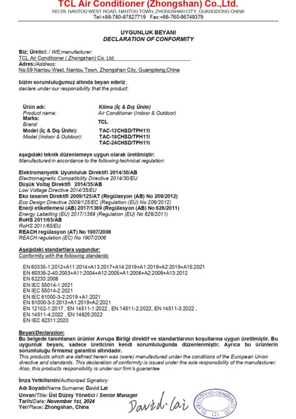 Breezeın 1.0 A++ TAC-12CHSD/TPH11I Inverter 12000 Btu Rüzgarsız Soğutma Özellikli Duvar Tipi Klima