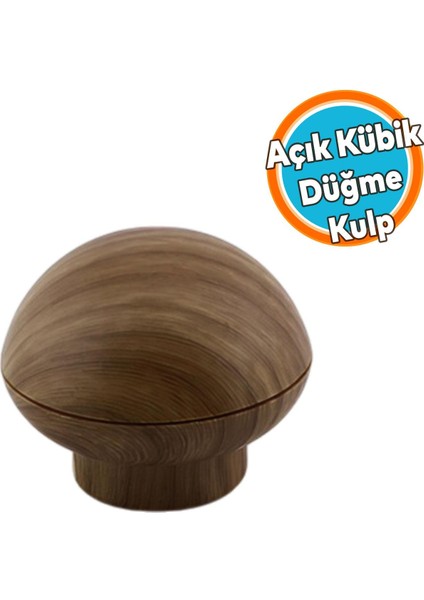Mobilya Mutfak Dolap Dolabı Çekmece Kulpu Kulbu Plastik Kahverengi Tek Vidalı Düğme Kulp Ceviz