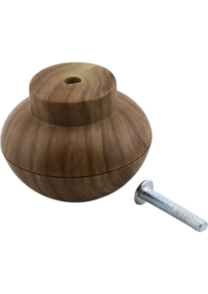 Mobilya Mutfak Dolap Dolabı Çekmece Kulpu Kulbu Plastik Kahverengi Tek Vidalı Düğme Kulp Ceviz modelleri