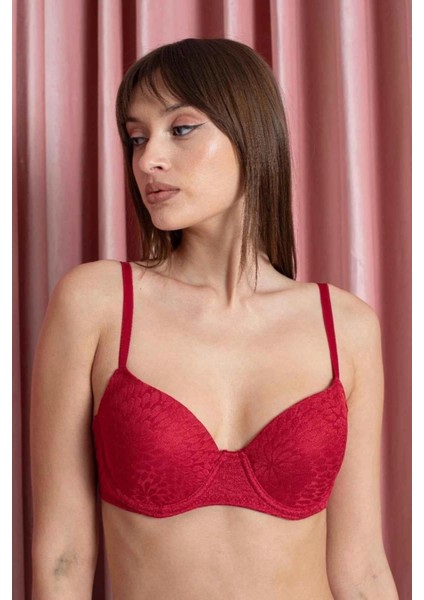 - 2538 Anı Sütyen Tek Damla Desen Dolgulu