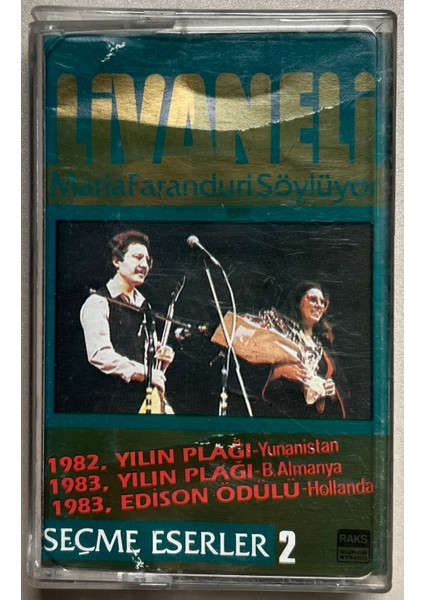 Zülfü Livaneli Maria Faranduri Söylüyor Seçme Eserler 2 Kaset (Orjinal Dönem Baskı)