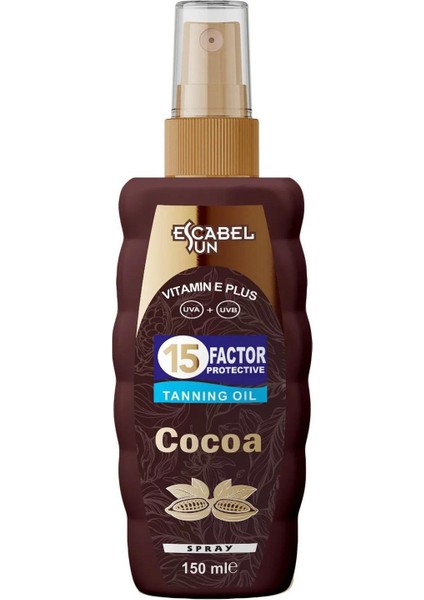 Ideal Bronzluk Kakao 15 Spf Güneş Yağı & Bronzlaştırıcı - Ipeksi Cilt E Vitamini 150 ml