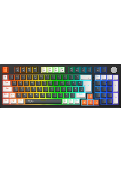 MKP98-10 Farklı Rainbow Aydınlatma-Mekanik Gaming Klavye