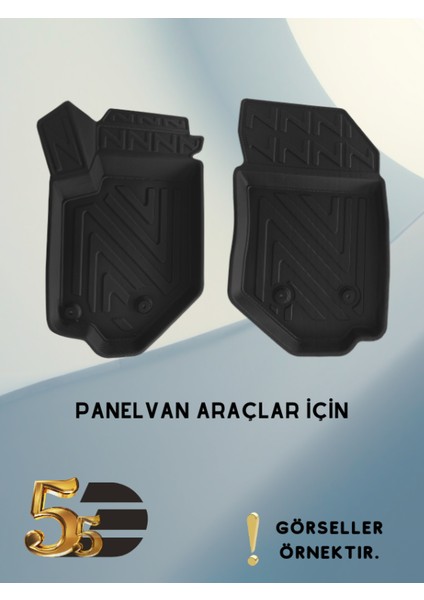 Peugeot Partner Panelvan 2008-2018 Arası Uyumlu 5,5d Havuzlu Paspas Tpe Malzeme