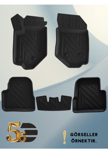Ford Connect 2003-2013 Arası Uyumlu 5,5d Havuzlu Paspas Tpe Malzeme