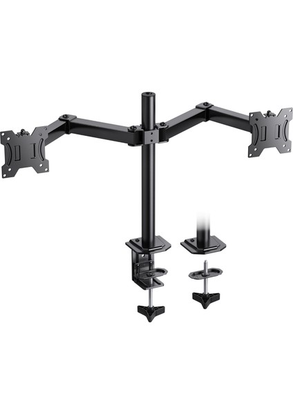 Multizone 14-32” Çift Kollu Masaüstü Ayarlanabilir Monitör Tutucu Tv Pc LCD LED Standı Çelik Tasarım