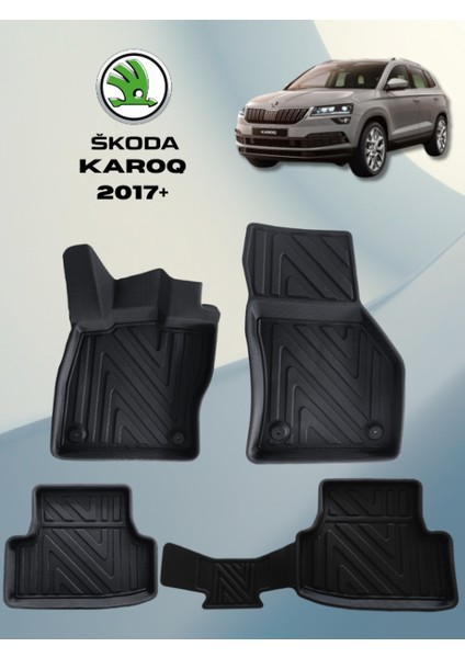 Skoda Karoq 2017 + Sonrası 5,5d Havuzlu Paspas Tpe Malzeme