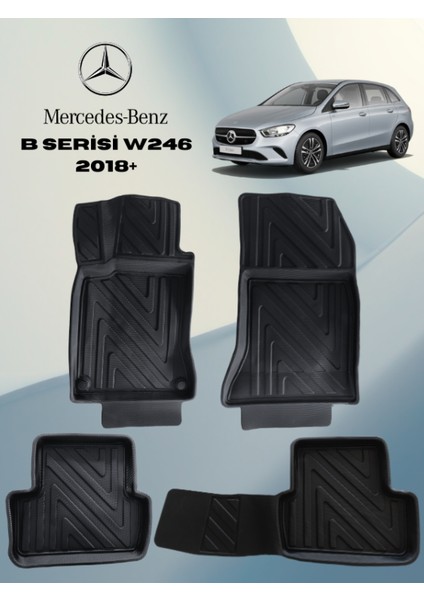 Mercedes B Serisi W247 2018+ Sonrası 5,5d Havuzlu Paspas Tpe Malzeme