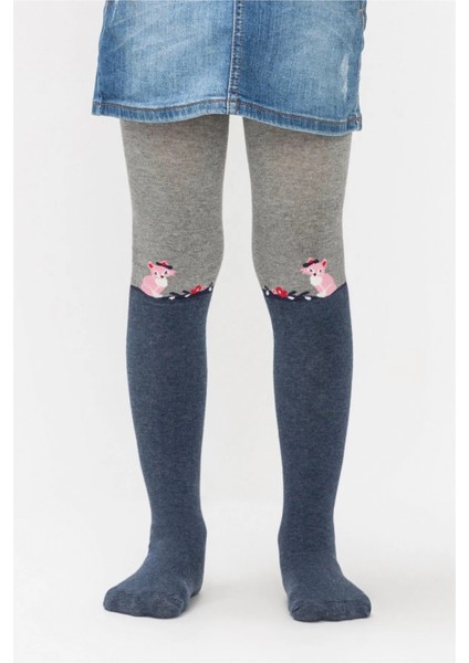 Penti Pamuklu Triko Tilki Desenli Külotlu Çorap