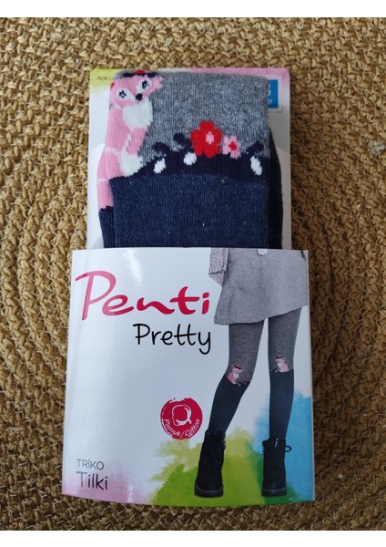Penti Pamuklu Triko Tilki Desenli Külotlu Çorap fiyatları