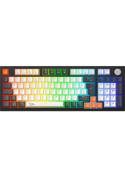 MKP98-10 Farklı Rainbow Aydınlatma-Mekanik Gaming Klavye