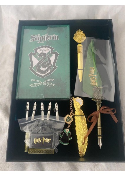 Harry Potter Kalem Seti Tüylü Mühürlü Divit Seti Hediyelik Divit Defterli