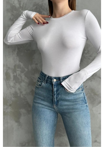 Kadın Bisiklet Yaka Likralı Body ET252085