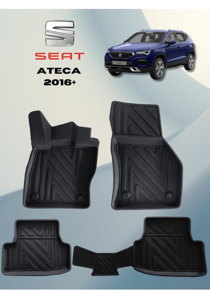 Seat Ateca 2016+ Sonrası 5,5d Havuzlu Paspas Tpe Malzeme