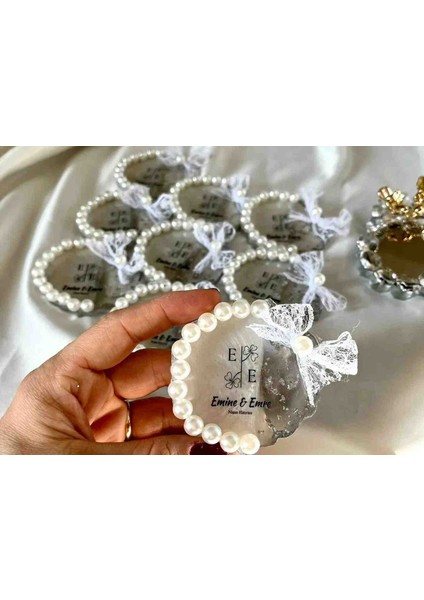 Incili Epoksi Magnet/ Söz, Nişan, Kına gecesi, Nikah ve Doğum hediyelikleri/ 15 adet