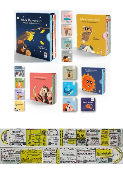 Bebek Üniversitesi 4 Kutu Set 16 Kitap + Mat. Öğreten Cetvel