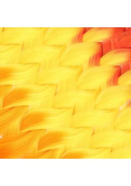 Afrika Örgüsü ve Rasta Için Sentetik Ombreli Saç - Turuncu / Sarı / Hardal Sarısı fiyatları