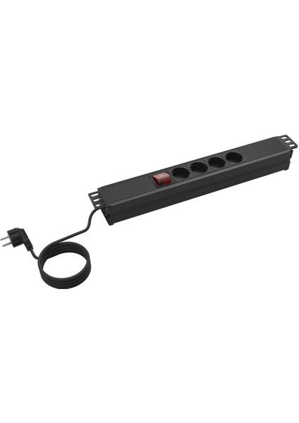 Priz 19" 4 Lü Alman Tip On/off Swıtchlı 1,5m 3x1,5