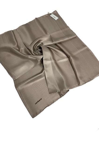 %100 Saf Ipek -Twill Ipek 90X90 Eşarp - 04947