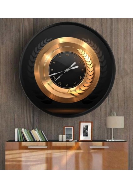 - Dekoratif 3D Baskı Yuvarlak Duvar Saati-58