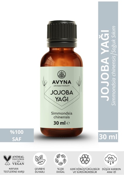 Jojoba Yağı 30 ml Soğuk Sıkım Saf ve Doğal (Jojoba Oil)