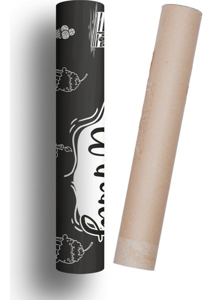 Mutfak Tezgah Arası Kendinden Yapışkanlı Folyo Kaplama Coffee Time Siyah Beyaz 60 cm x 100 cm fırsatları