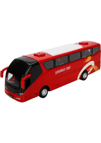 Sesli ve Işıklı Die Cast Çek Bırak Otobüs 19 Cm: Şehrin Neşesi Minyatürde! fiyatları