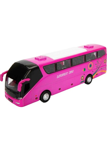 Sesli ve Işıklı Die Cast Çek Bırak Otobüs 19 Cm: Şehrin Neşesi Minyatürde! indirimleri