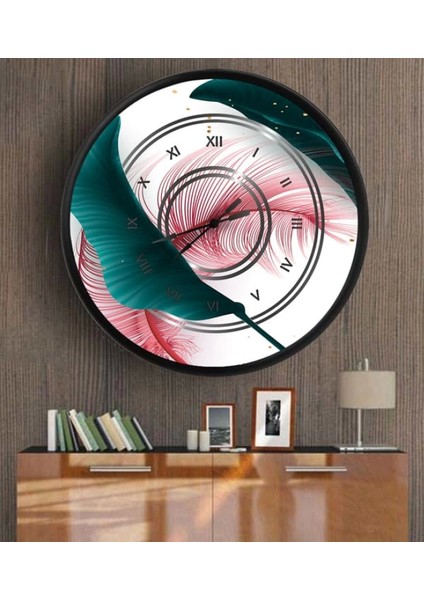 - Dekoratif 3D Baskı Yuvarlak Duvar Saati-93