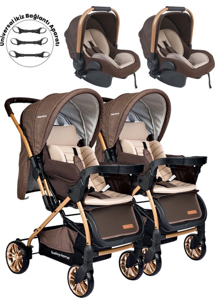 790 Ayrılıp Birleşebilen Travel Sistem Ikiz Bebek Arabası