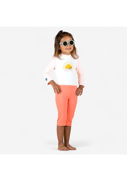 Nabaiji Bebek / Çocuk Uv Korumalı Uzun Kollu Wetsuit - Baskılı / Pembe