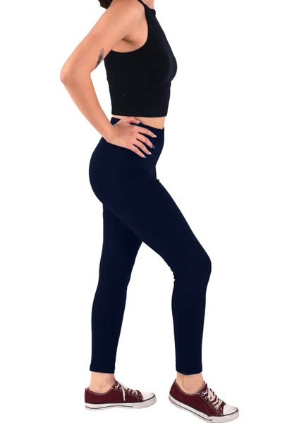 Kadın Lacivert Düz Model Tayt (Büyük Beden Seçeneğiyle) fiyatları