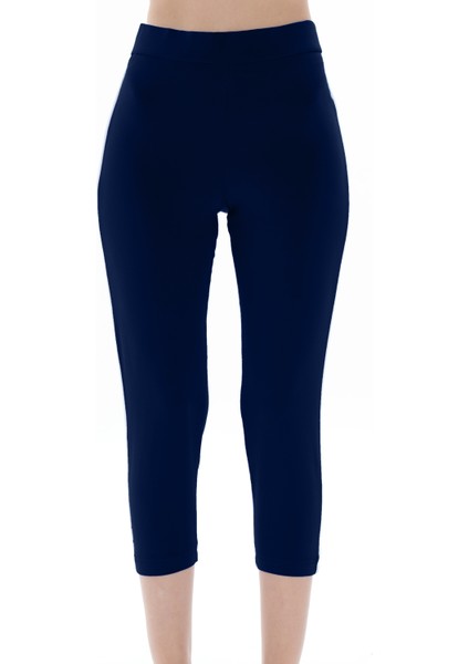 Kadın Lacivert Arabiyeli Kapri Tayt (Büyük Beden Seçeneğiyle) fiyatları