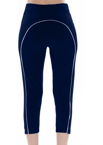 Kadın Lacivert Arabiyeli Kapri Tayt (Büyük Beden Seçeneğiyle) modelleri