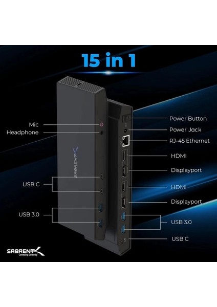 USB Tip C Bağlantı Istasyonu (Ds-Wspd) Dual Display Docking Station